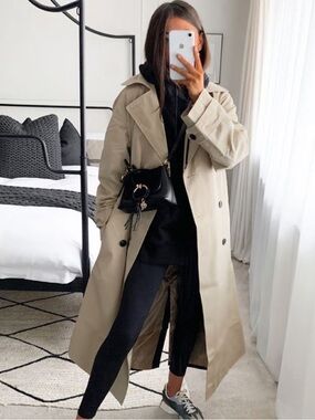 Classic Neutral Trench Outfit jacket women jacket